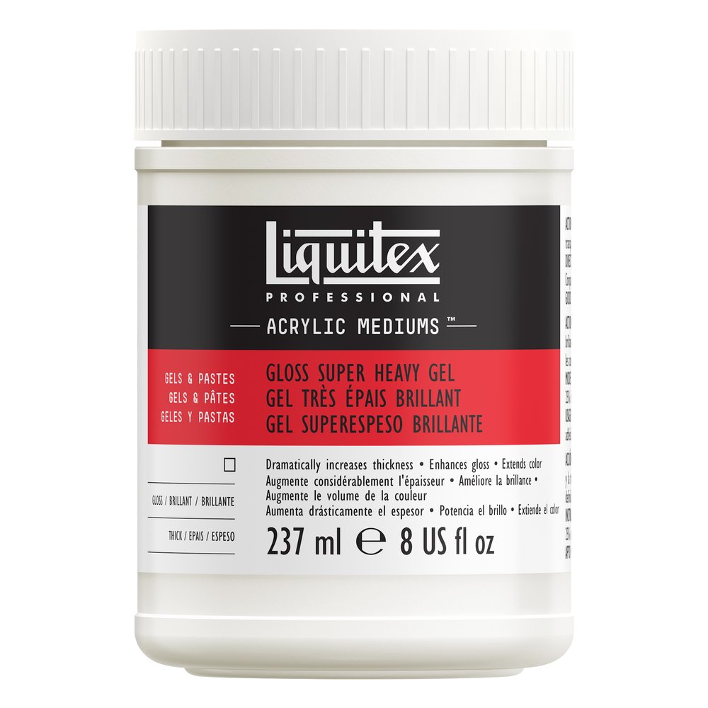 Liquitex gel súper espeso brillante, dos tamaños.