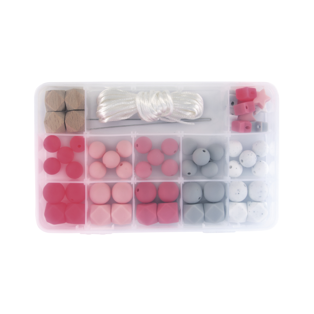Kit 61 piezas de silicona alimentaria con cola de ratón y alfiler rosa - Imagen 4