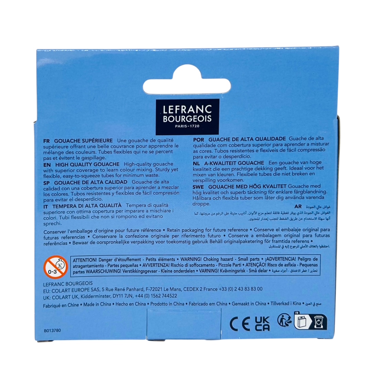 Kit gouache de alta calidad Le franc bourgeois, 5x20ml colores primarios + pincel - Imagen 2