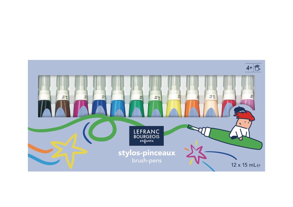 Set 12 rotuladores pincel para niños