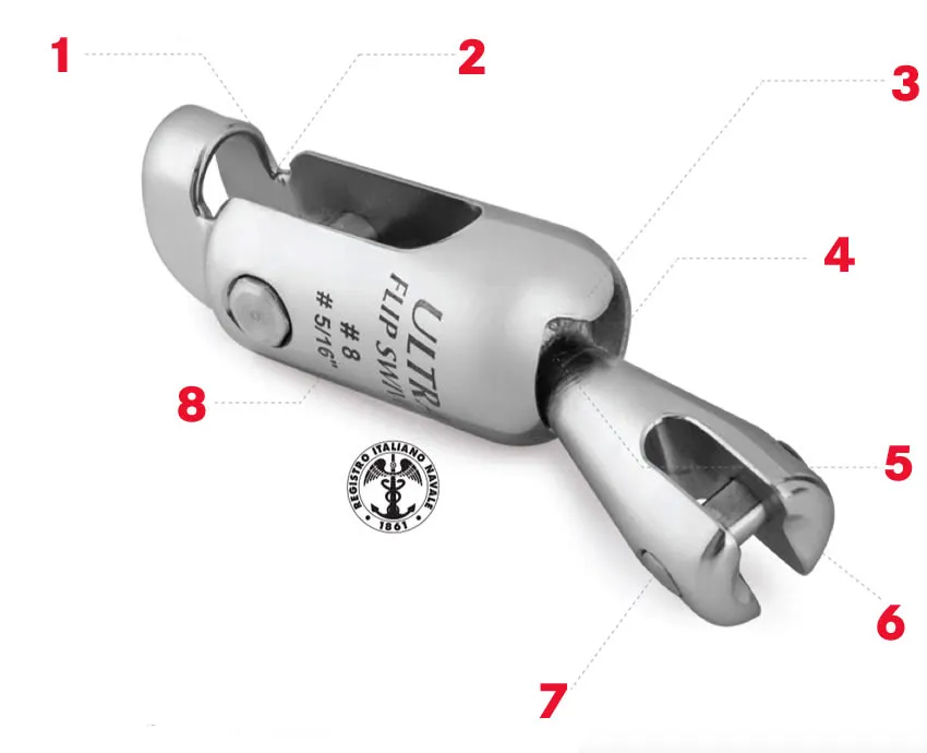 Conector ancla-cadena POWER BOLL 90º –inox316 - Imagen 3