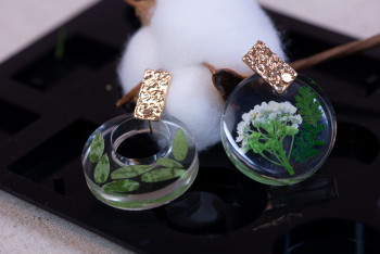 Molde silicona para resina x2 semiesferas - Imagen 5