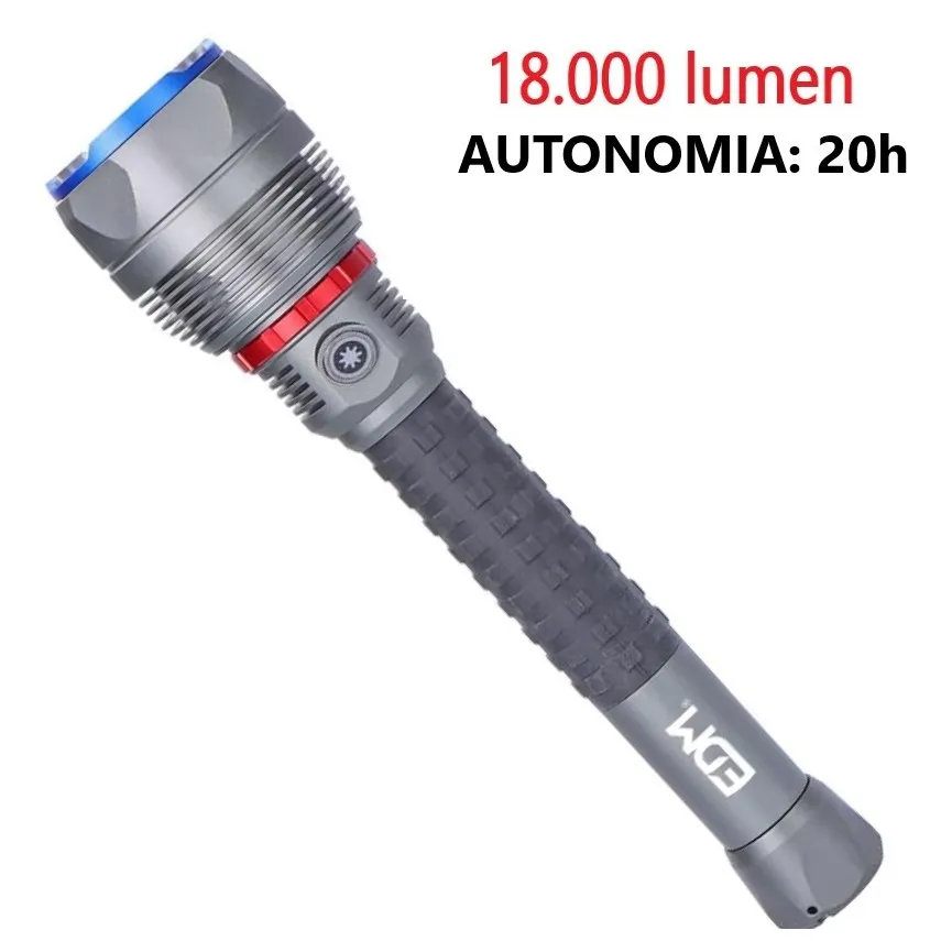 Linterna DAVINCI LED– 18.000Lumen–Autonomía: 20 h–aluminio