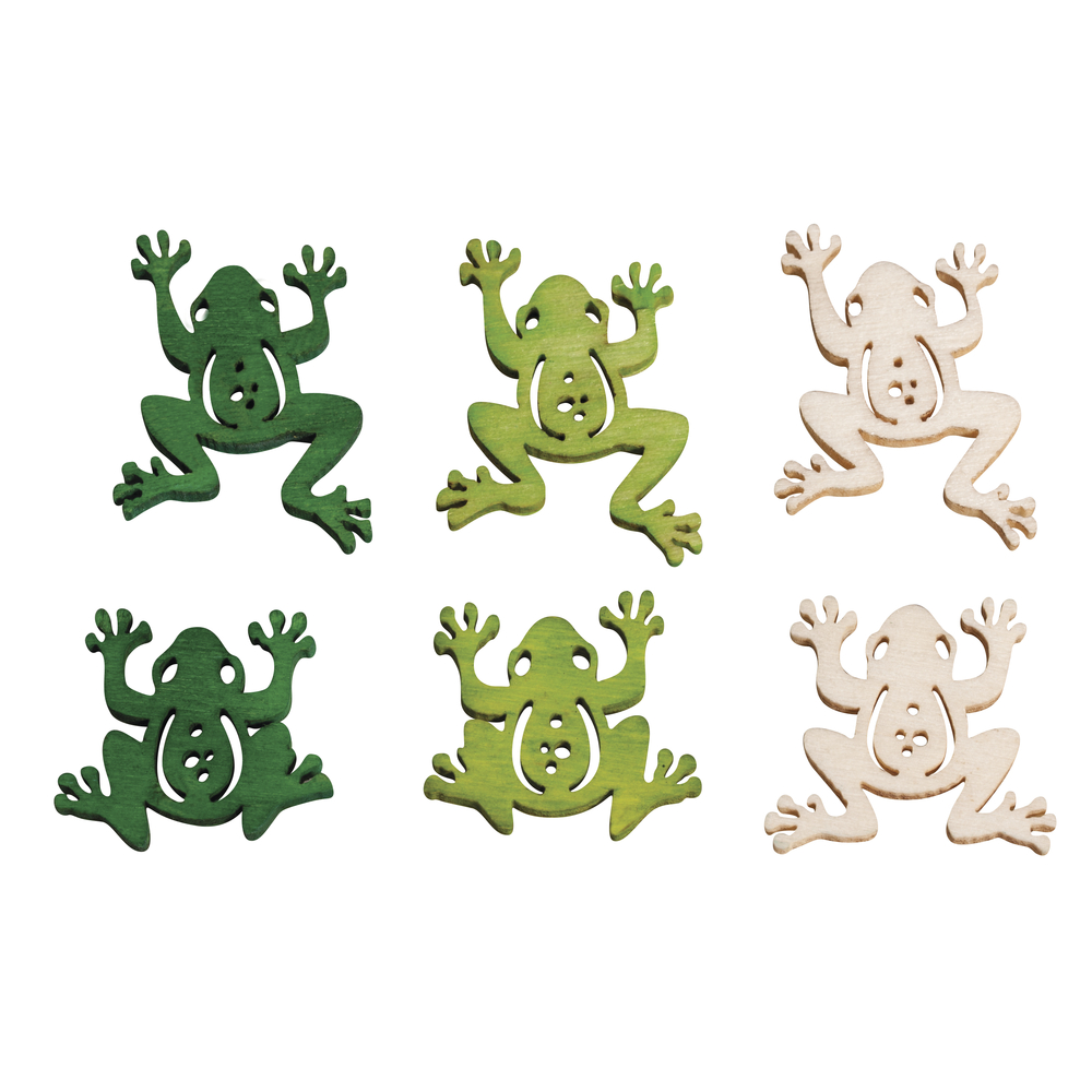 Ranas de madera 2,5cm 18 pcs