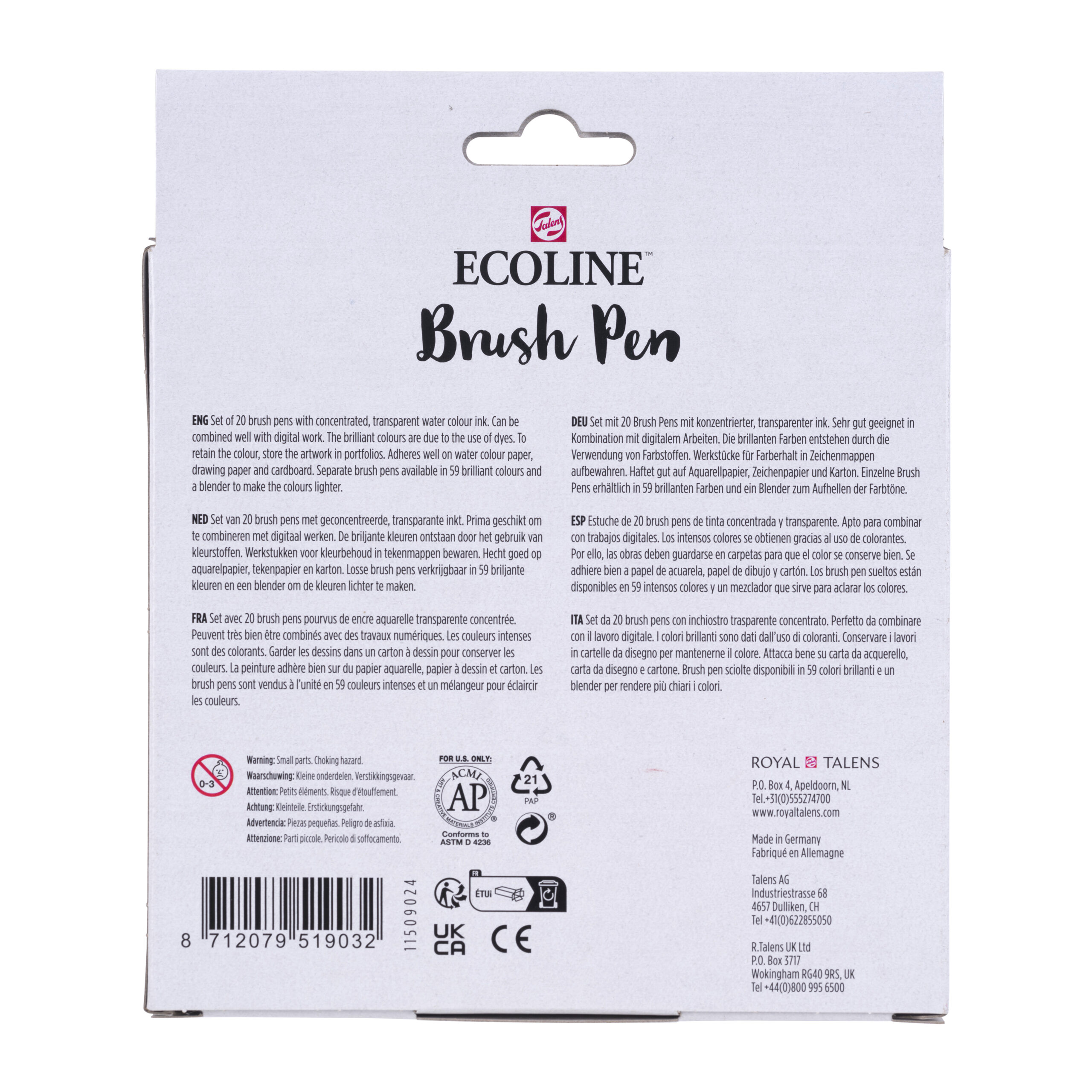 Set rotuladores ecoline punta pincel 20 colores paisaje - Imagen 2