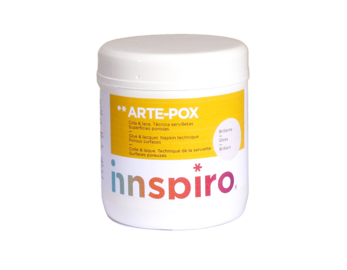 COLA BARNÍZ PARA TÉCNICA DECOUPAGE CON SERVILLETAS. PARA SUPERFICIES POROSAS COMO MADERA, TERRACOTA, CERÁMICA, PAPEL MACHÉ… 250G