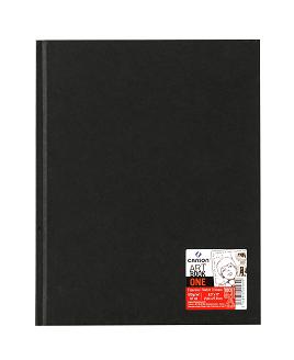 CUADERNO COSIDO TAPA DURA NEGRA «ART BOOK ONE» 100G 100hojas 21,6×27,9cm