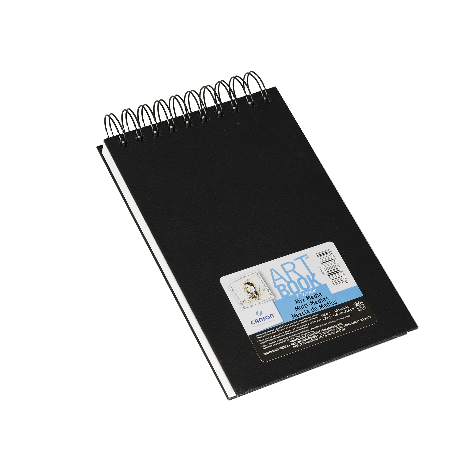 Bloc espiral técnicas mix media 224g 40 hojas