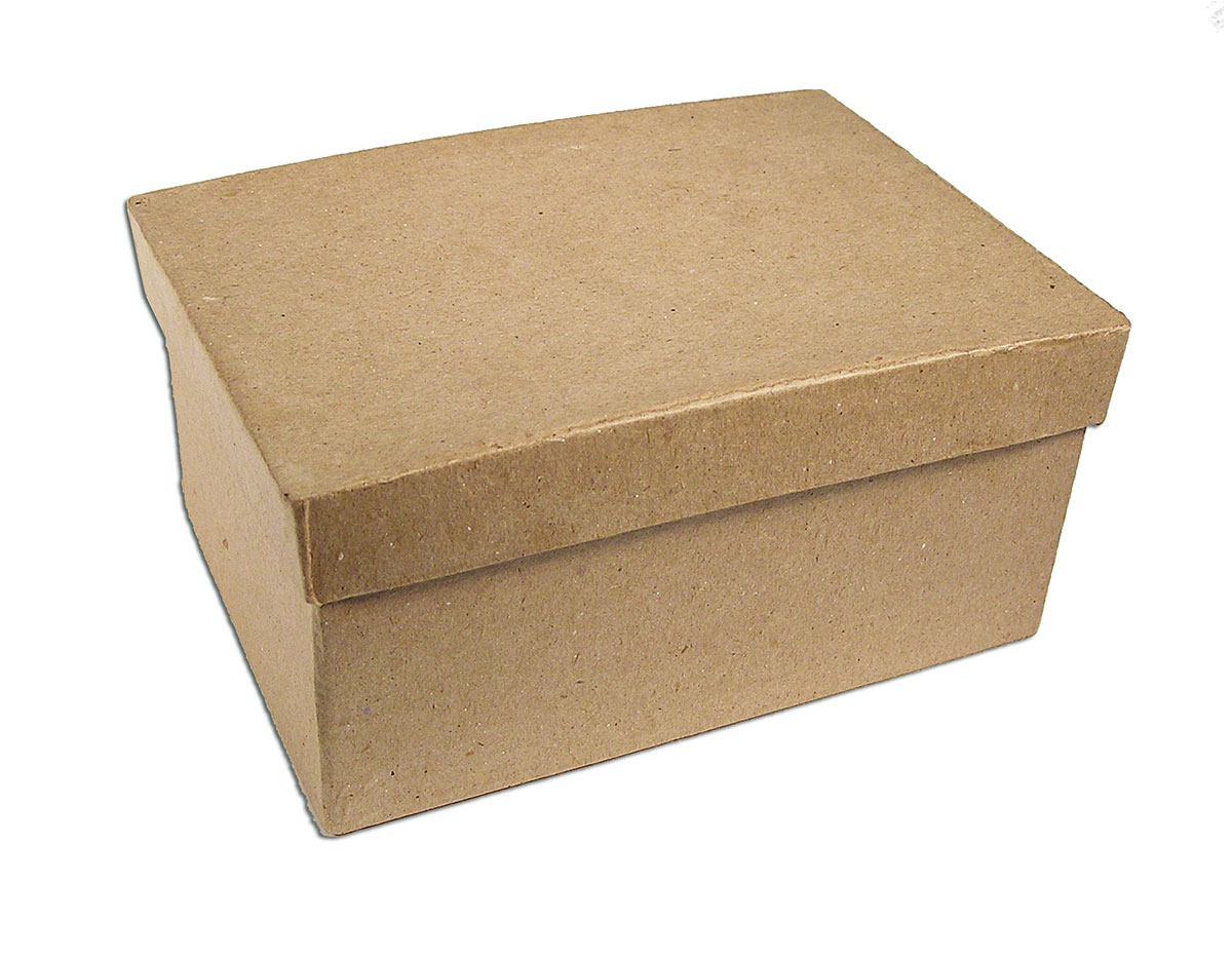 CAJA DE PAPEL MACHÉ RECTANGULAR 15X11X7CM
