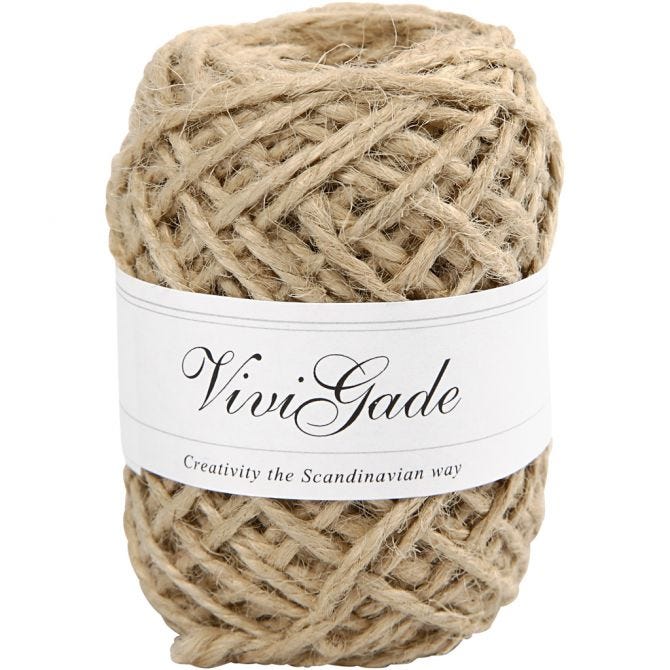 Cordón de yute natural 1-2mm 30m