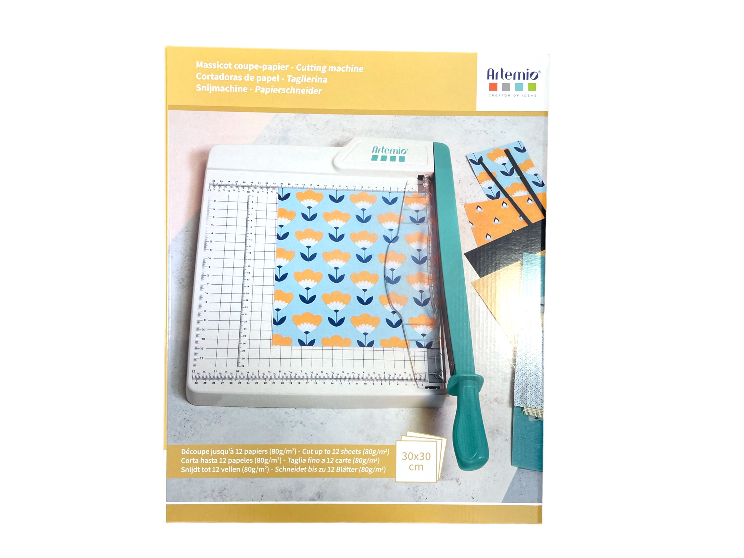 Cortadora guillotina de papel Massicot de Artemio 30x30cm Corta hasta 12 hojas de 80g