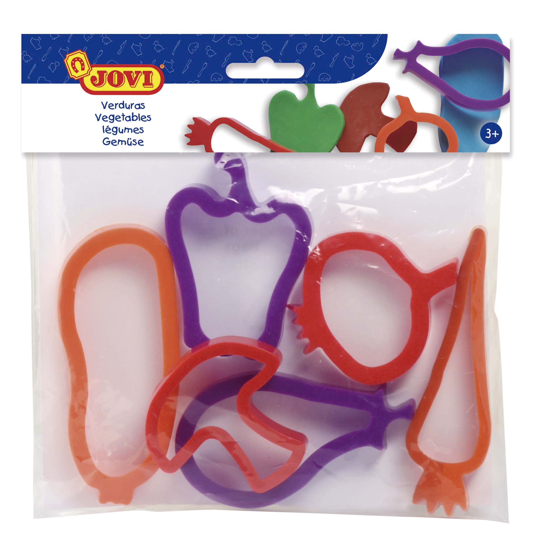 MOLDES PARA PASTAS DE MODELAR EN PLASTICO: VERDURAS (6 PIEZAS)