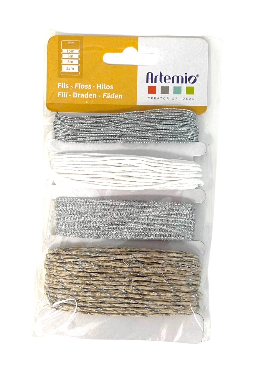 Surtido de cordeles decoración, 15 – 5 – 5 -15m respectivamente