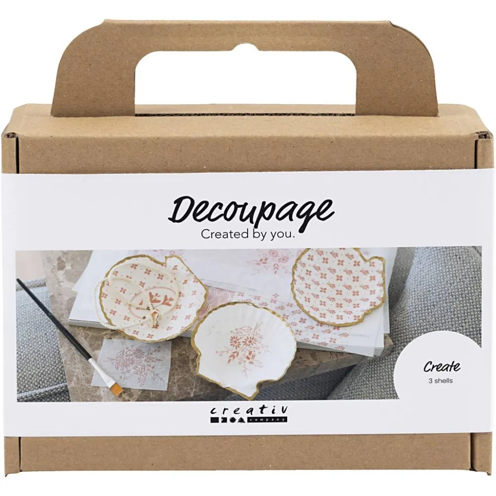 Kit manualidades: Decoupage conchas de mar