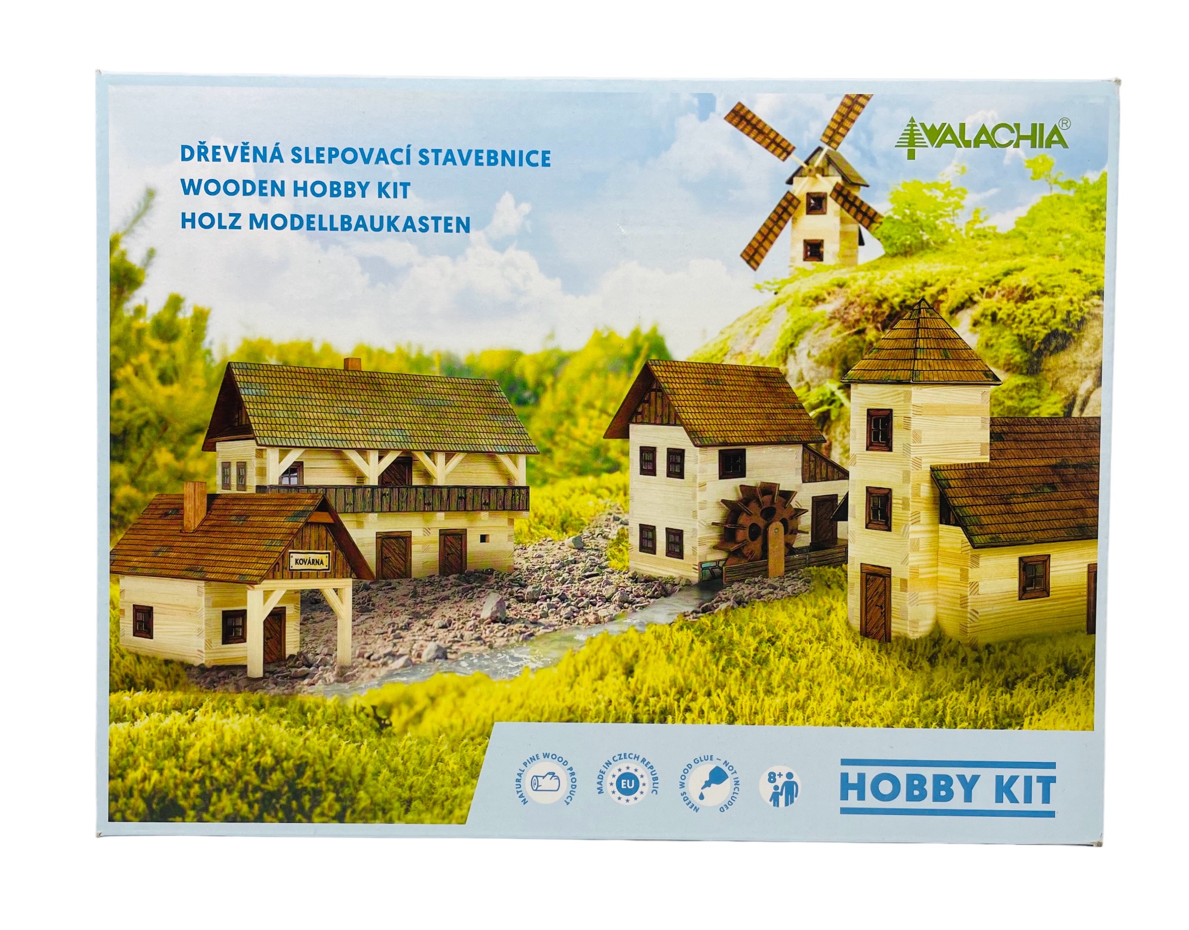 Kit construcción de madera: Molino de viento 137 piezas 14x10x32cm - Imagen 2