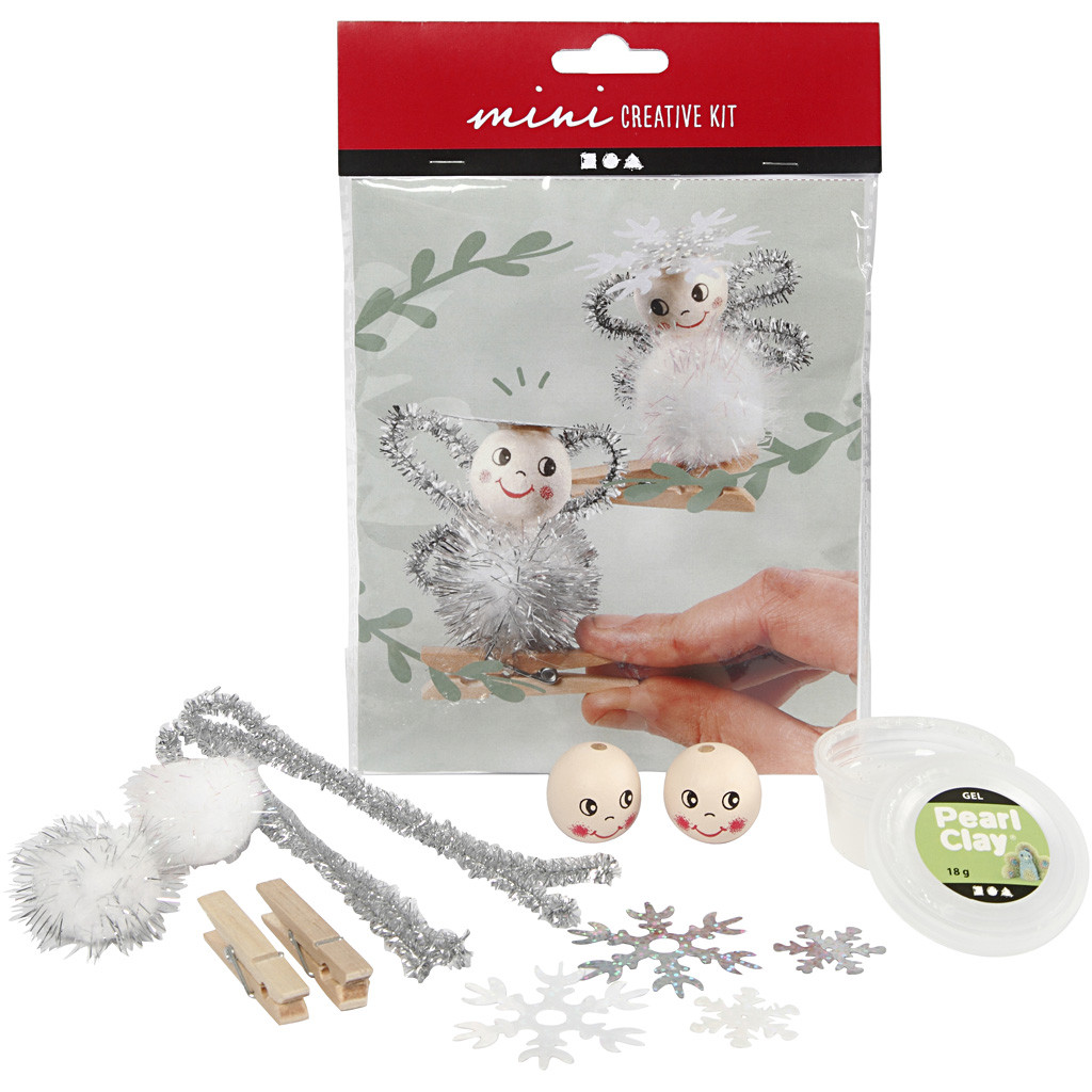 Kit de manualidades navideñas: angelitos colgar