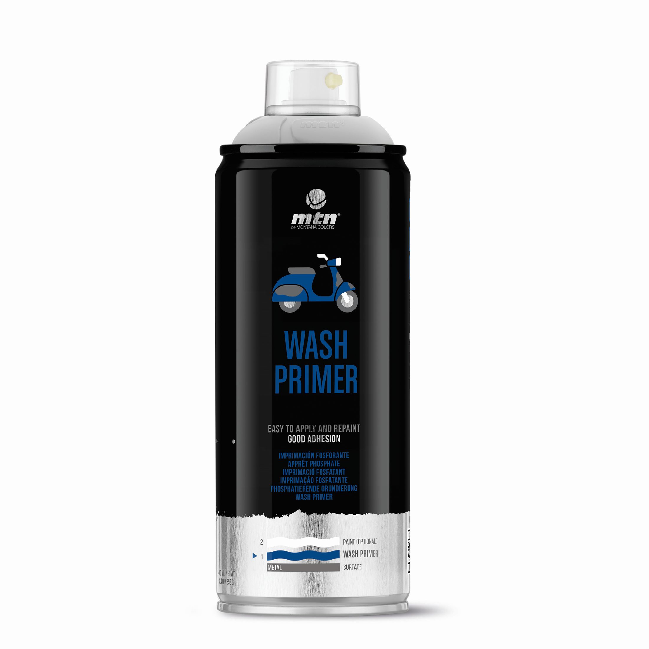 Montana spray WASH PRIMER PRO imprimación fosfatante transparente 400ml