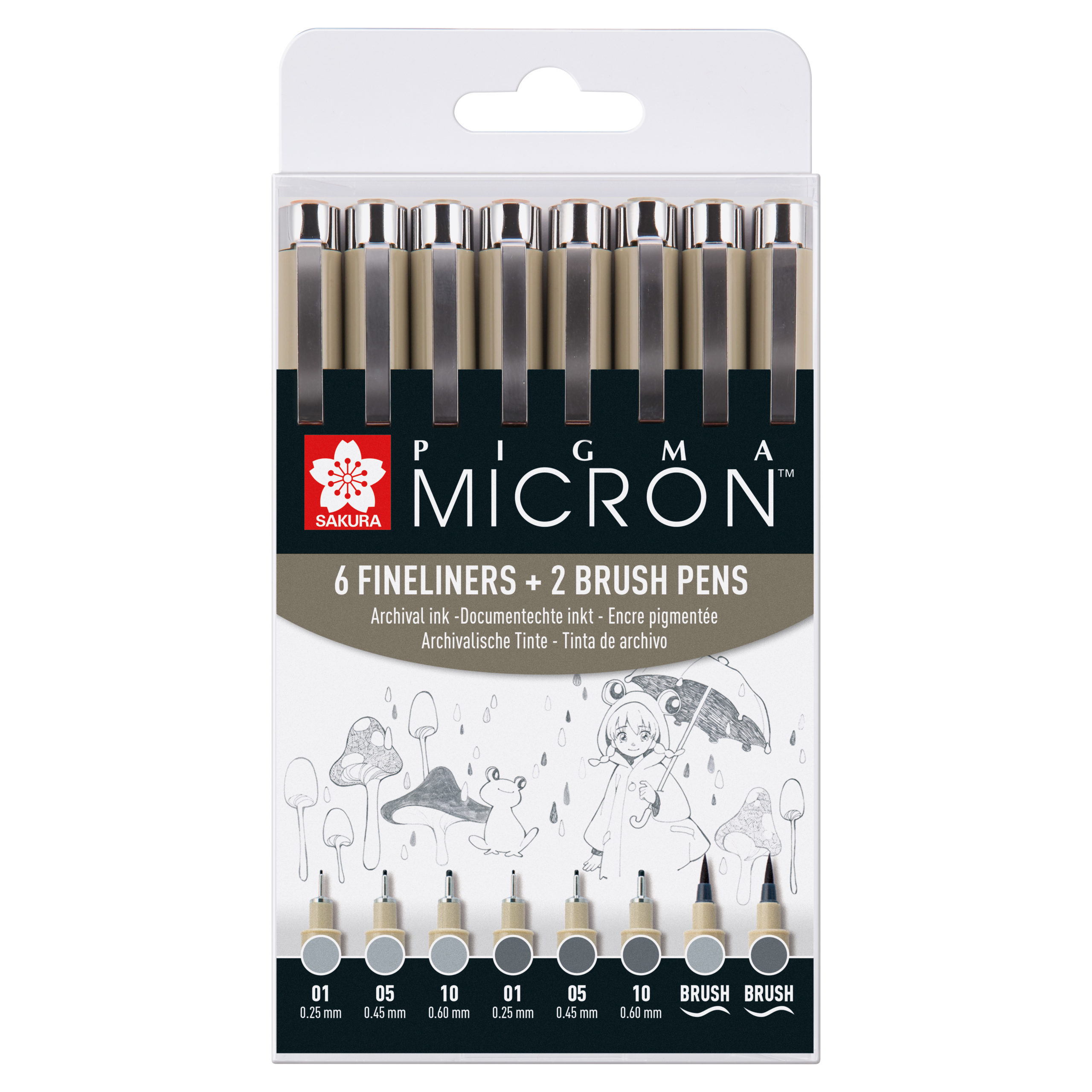 PIGMA MICRON ESTUCHE CON 8 CALIBRADOS003 005 01 02 03 04 05 08
