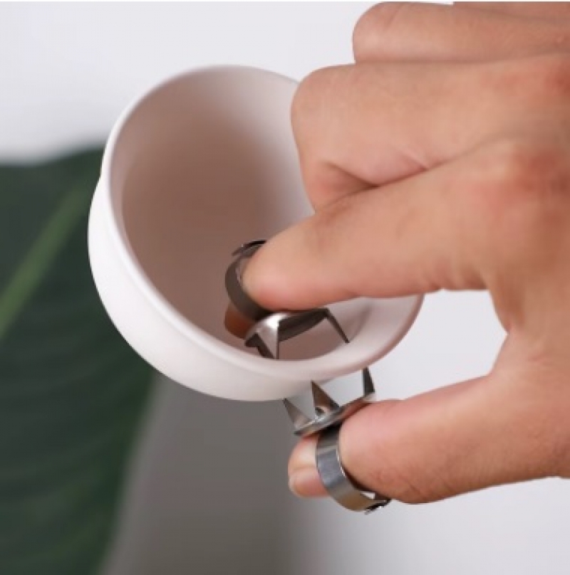 Pinzas esmaltar dedo, dos piezas