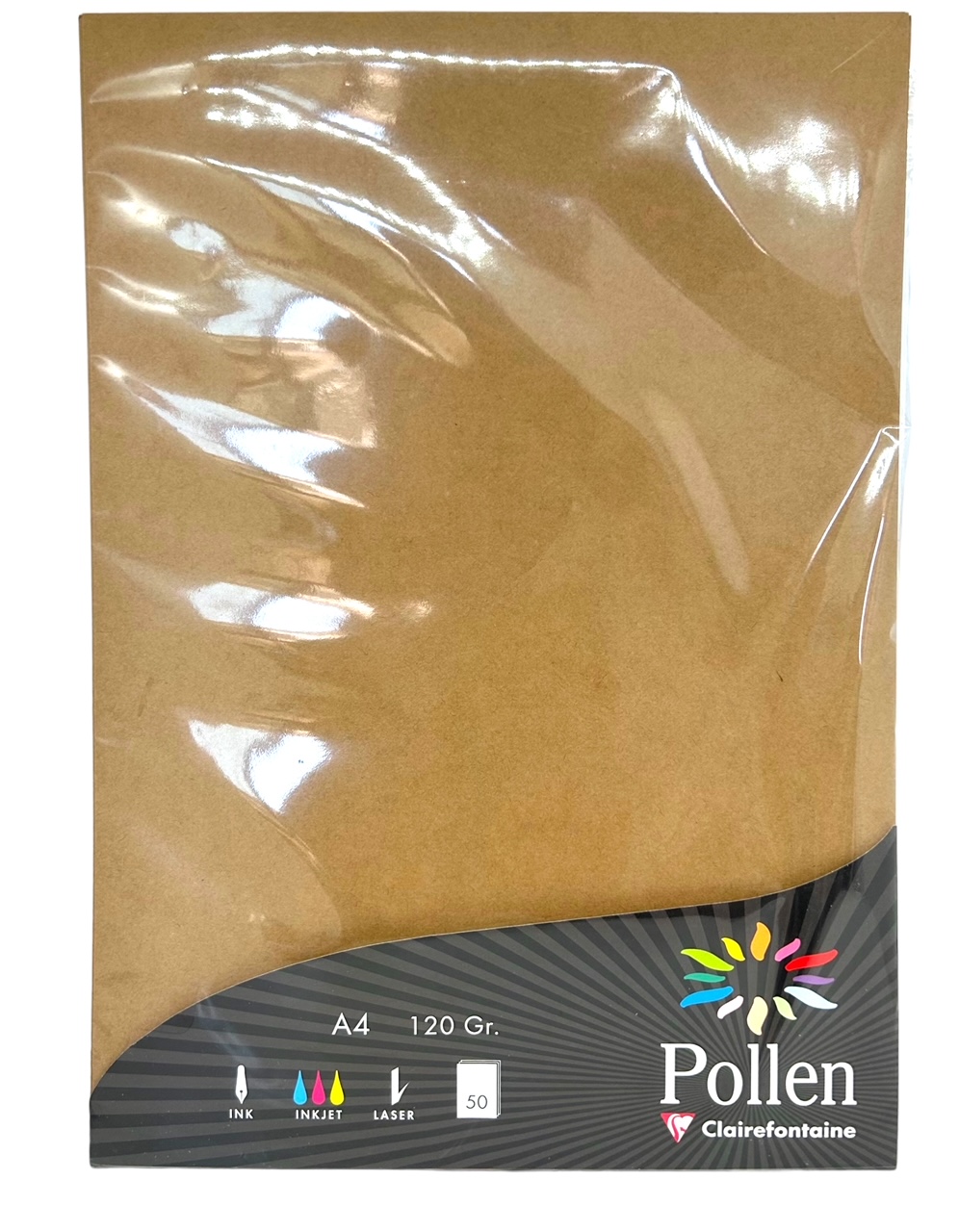 Cartulinas color kraft A4 120g 50 hojas