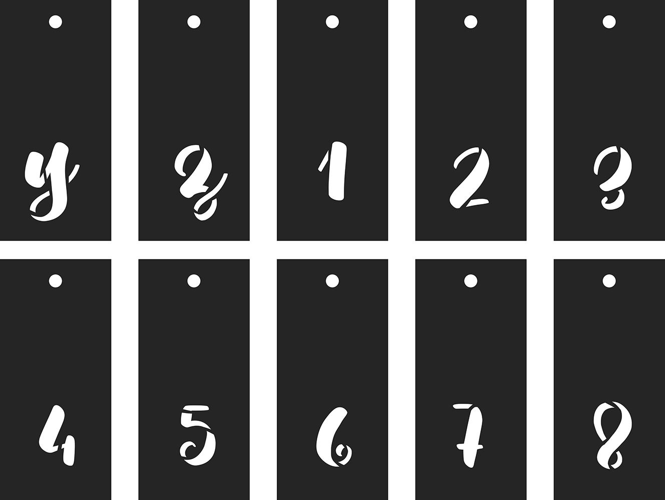 Juego de plantillas 70pcs abecedario, signos y números - Imagen 2