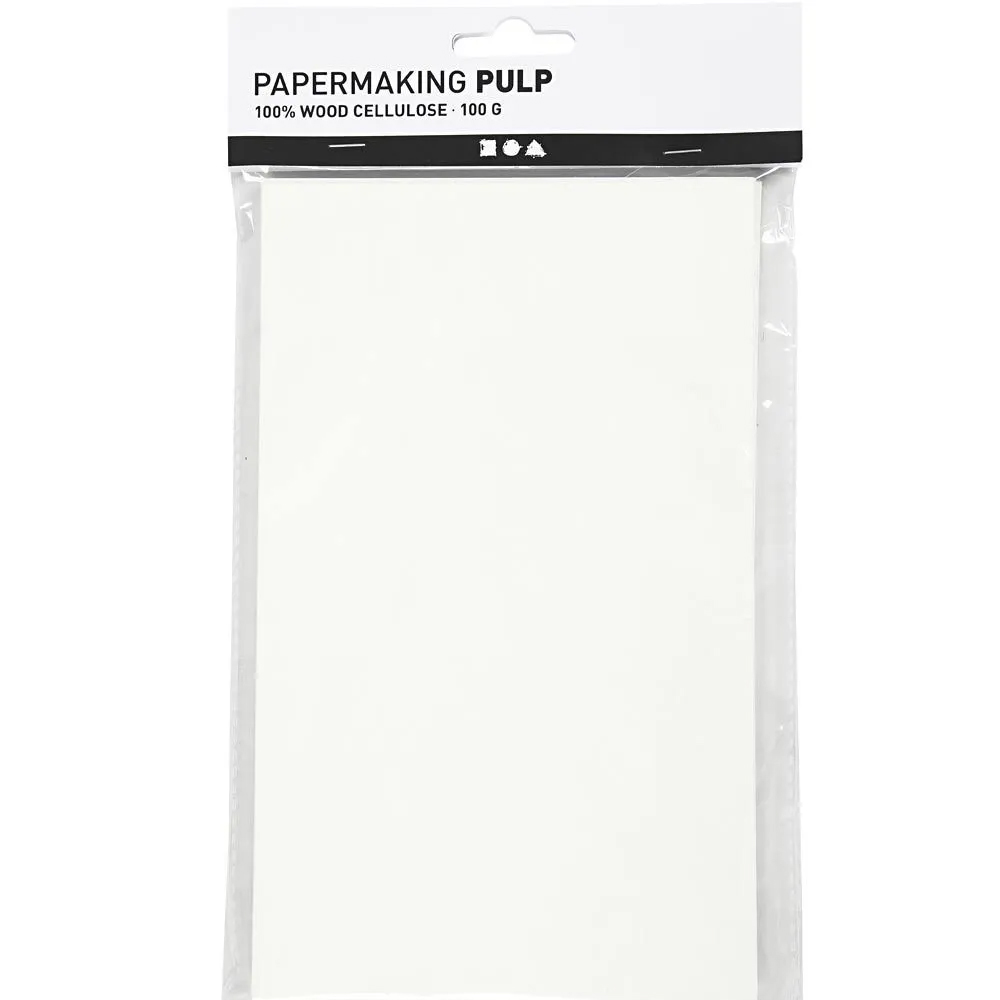 Hojas de celulosa pura para hacer papel. 100g