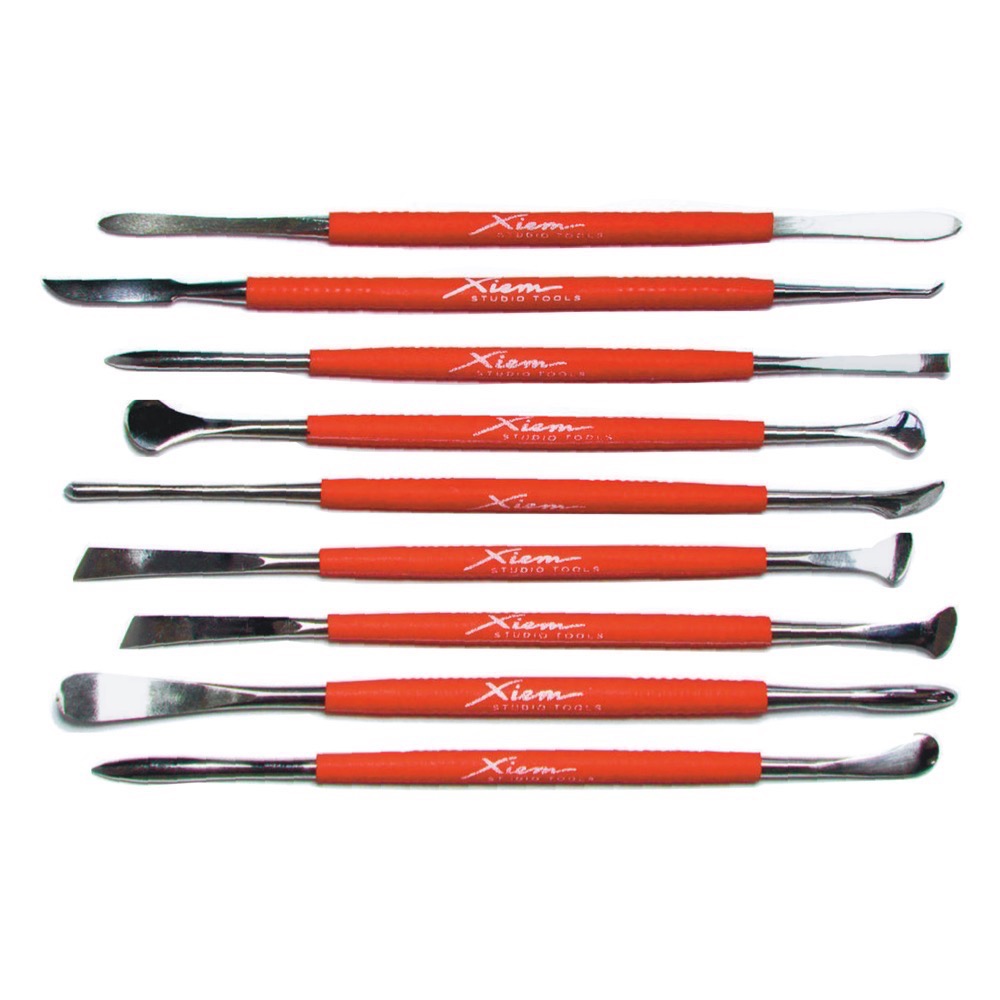 Set 9 modeladores doble punta con mango de goma