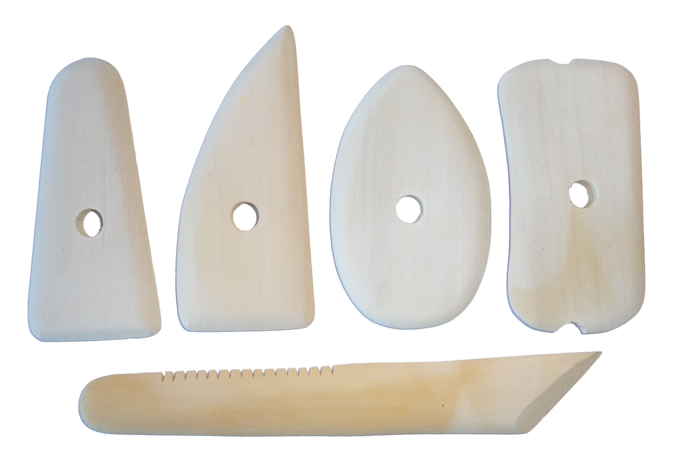 Set medias lunas de madera 5 piezas para moldear