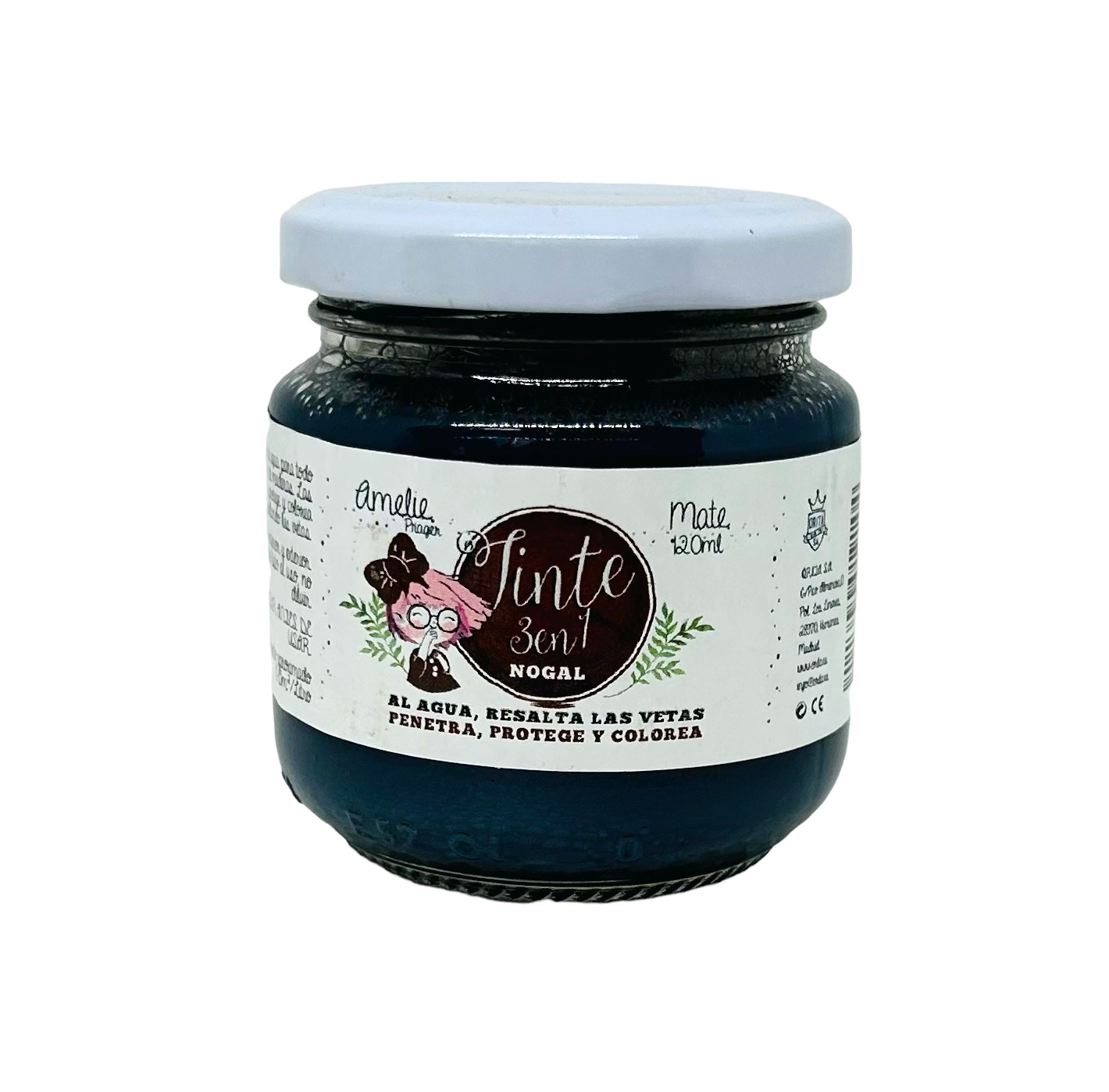 Amelie Tinte 3 en 1, al agua, resalta las vetas, penetra, protege y colorea. 120ml - Imagen 2