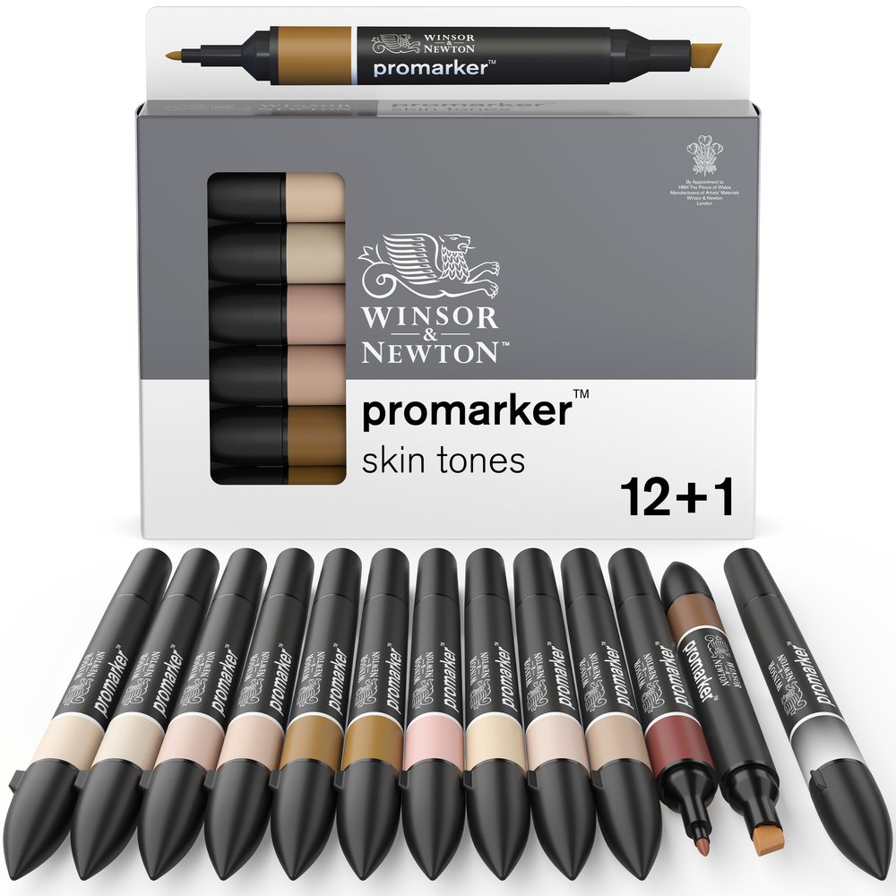 Set rotuladores Promarker al alcohol tonos piel 12+1