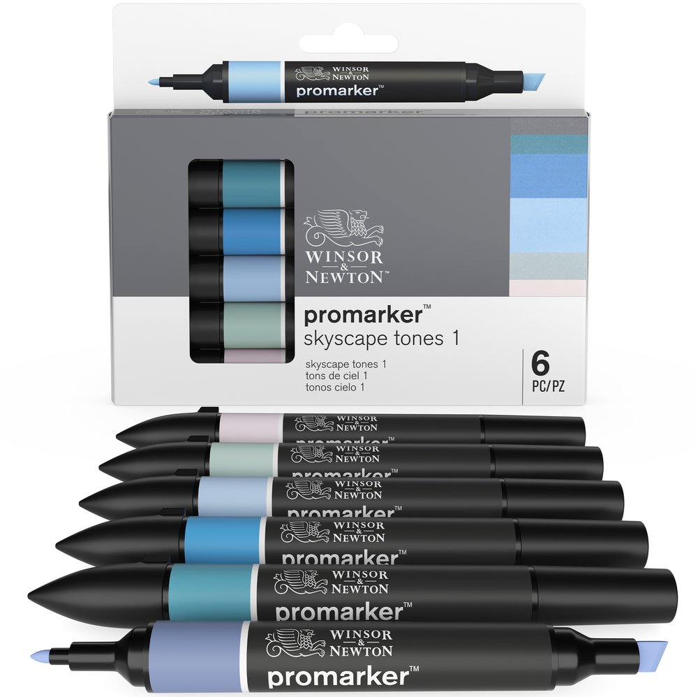 Set rotuladores Promarker al alcohol tonos cielo 1 6pc