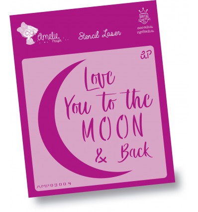 PLANTILLA 15X15CM LOVE YOU TO THE MOON AND BACK