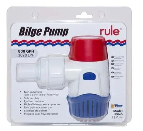 Bomba Achique RULE 0800GPH- 3000.lts/h. 12v - Imagen 3