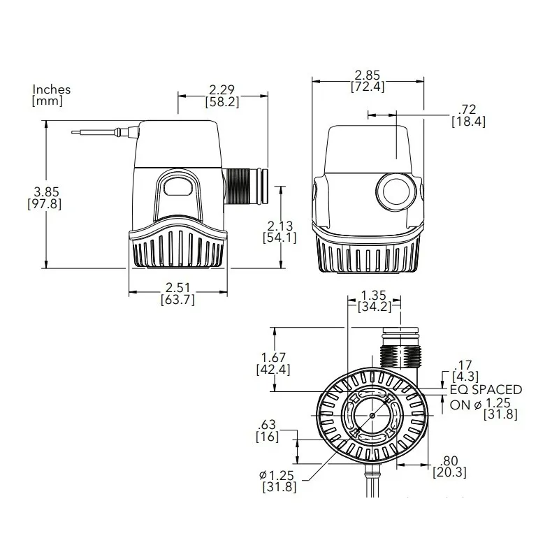 Bomba Achique RULE 0800GPH- 3000.lts/h. 12v - Imagen 2