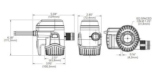 Bomba Automática RULE mate GPH0500-1900.lts/h.12v - Imagen 3