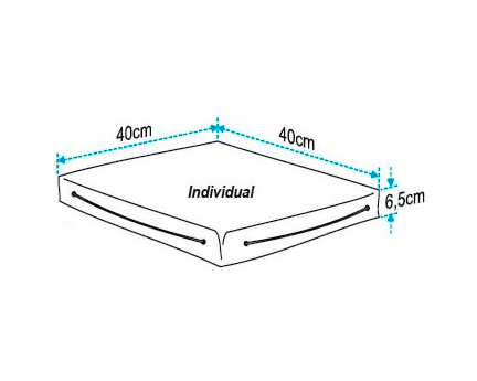 Cojín de cubierta con flotabilidad. PVC blanco - Imagen 2