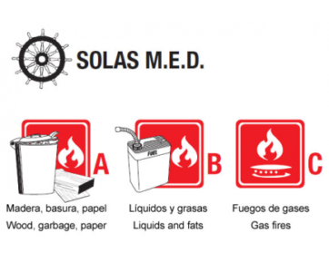 .Extintor ABC homologado marina SOLAS de 4 kgs / 21A-144B-C-“Exclusiva Chicolino” - Imagen 2