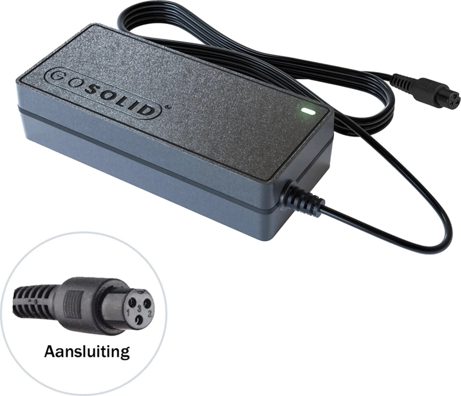 GO SOLID! Cargador compatible con Denver DBO-6520, HBO-6610 hoverboard 29.4V / 2A