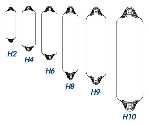 Defensa OCEAN–Serie H – Largo: 50-55-65-75-105-110-150 cm - Imagen 2