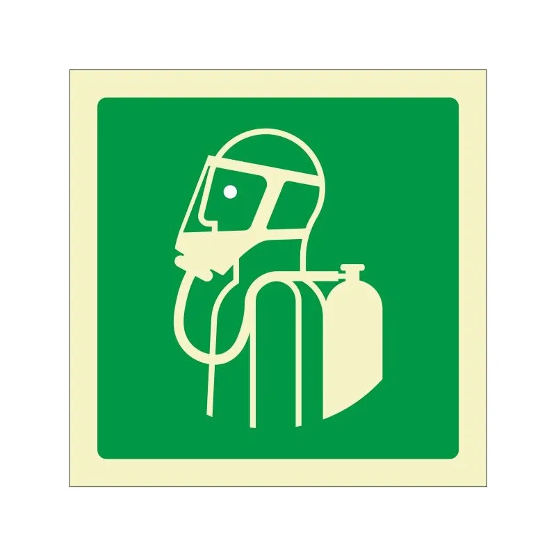 Señalización IMO–Vinilo ó PVC–EQUIPO AUTONOMO–15x15cm